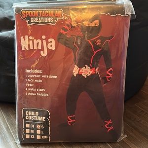 Ninja costume child size small NEW
